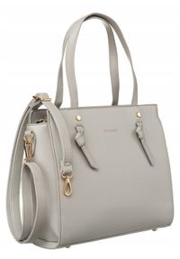 Shopperka damska Peterson PTN L95086 szara. Kolor: szary. Materiał: skórzane