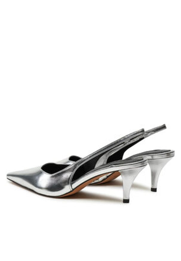 Nine West Sandały WFA3377-1 Srebrny. Kolor: srebrny. Materiał: skóra