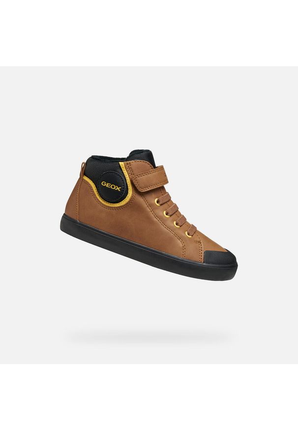 Geox - Buty GEOX J GISLI Brązowy. Kolor: czarny, brązowy, wielokolorowy. Materiał: syntetyk, tkanina. Sport: turystyka piesza