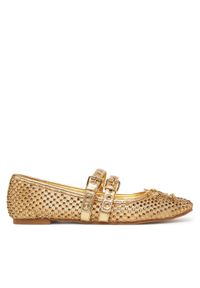 Guess Baleriny FLJKNN FAB02 Złoty. Kolor: złoty. Materiał: materiał