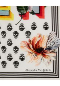 Alexander McQueen - ALEXANDER MCQUEEN - Szalik ze wzorzystym nadrukiem. Kolor: czarny. Wzór: nadruk #3