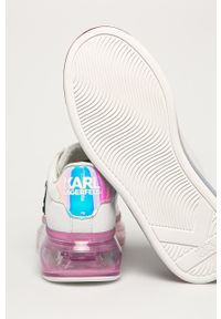 Karl Lagerfeld - Buty skórzane KL62689.01I. Nosek buta: okrągły. Zapięcie: sznurówki. Kolor: biały. Materiał: skóra. Obcas: na platformie #3
