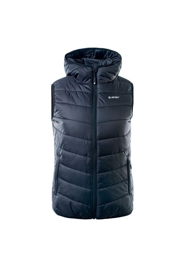 Hi-tec - Bezrękawnik Damski Pikowanie Solnis. Kolor: czarny. Długość rękawa: bez rękawów. Sport: turystyka piesza