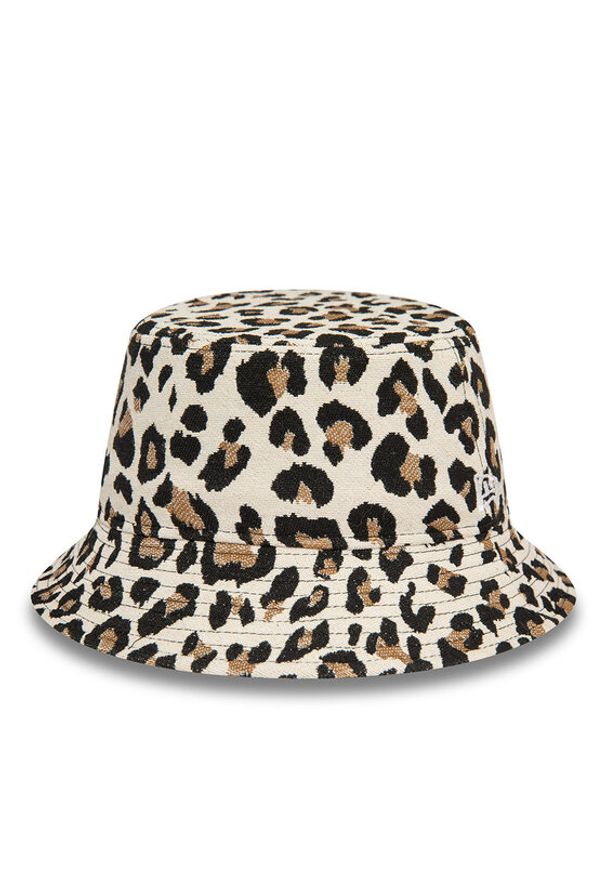 New Era Kapelusz Bucket Leopard 60565551 Beżowy. Kolor: beżowy. Materiał: materiał