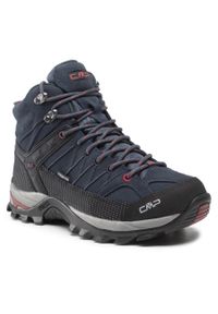 Trekkingi CMP Rigel Mid Trekking Shoes Wp 3Q12947 Asphalt/Syrah 62BN. Kolor: niebieski. Materiał: zamsz, skóra. Sport: turystyka piesza