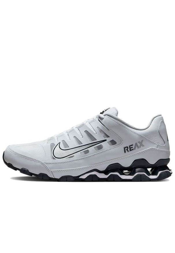 Buty męskie Nike Reax 8 TR Mesh 621716-108 - białe. Zapięcie: sznurówki. Kolor: biały. Materiał: mesh. Szerokość cholewki: normalna. Sport: fitness