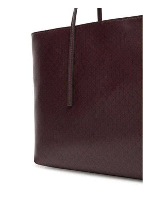 Calvin Klein Torebka Emblem Aop Tote W/ Pouch LV04F3266G Bordowy. Kolor: czerwony. Materiał: skórzane
