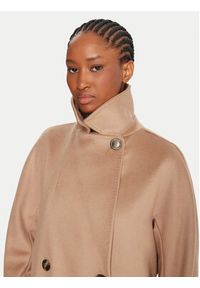 Weekend Max Mara Płaszcz wełniany Resina 2525016102 Beżowy Regular Fit. Kolor: beżowy. Materiał: wełna #4