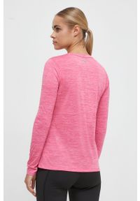 Mizuno longsleeve do biegania Impulse Core kolor różowy. Kolor: różowy. Materiał: skóra. Długość rękawa: długi rękaw #3
