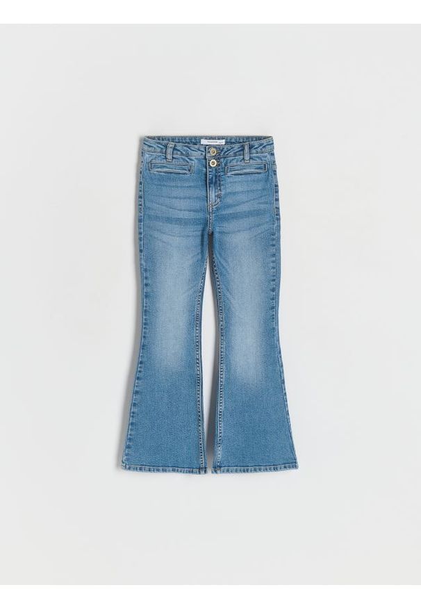 Reserved - Jeansy bootcut fit - niebieski. Kolor: niebieski