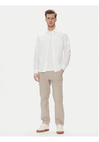 Calvin Klein Jeans Chinosy LV040EM628 Beżowy Slim Fit. Kolor: beżowy. Materiał: bawełna #5