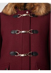 NAF NAF Płaszcz wełniany Armilly Bordeau THNH30A Bordowy Regular Fit. Kolor: czerwony. Materiał: syntetyk #4