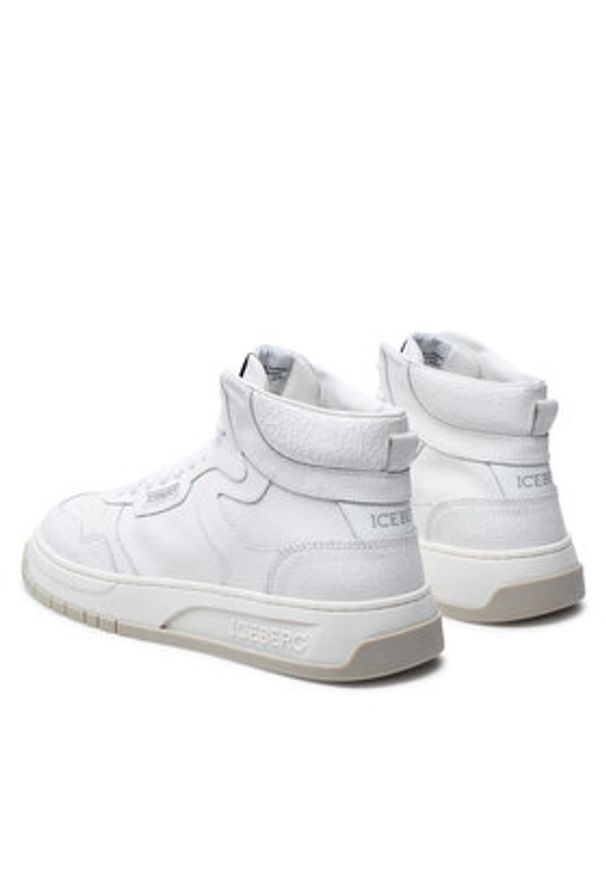 Iceberg Sneakersy Clock IU1720 Biały. Kolor: biały. Materiał: skóra