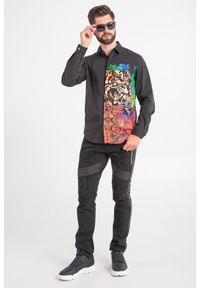 Just Cavalli - Koszula męska JUST CAVALLI. Okazja: na co dzień. Długość: długie. Wzór: nadruk, motyw zwierzęcy. Styl: elegancki, casual #5