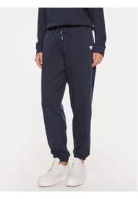 Guess Jeans Spodnie dresowe W4YB33 KC811 Granatowy Regular Fit. Kolor: niebieski. Materiał: bawełna #1