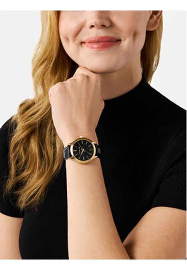 Michael Kors Zegarek Slim Runway MK7553 Czarny. Kolor: czarny