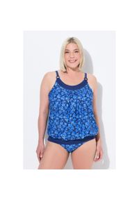 ULLA POPKEN - Damskie Tankini ryby miękkie miseczki elastyczny dół regulowane ramiączka. Kolekcja: plus size. Kolor: niebieski. Materiał: poliamid, materiał, elastan #1