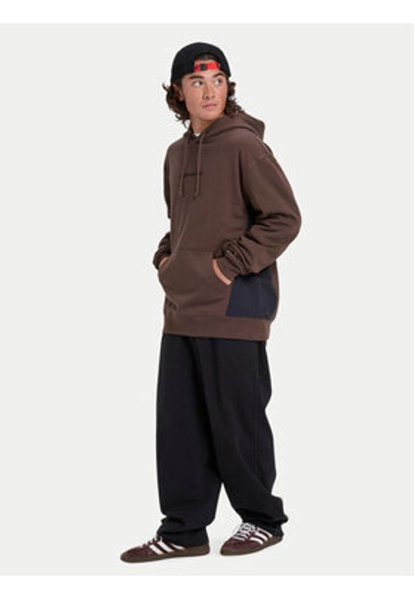 Quiksilver Bluza Cb Hood EQYFT05128 Brązowy Comfort Fit. Kolor: brązowy. Materiał: bawełna