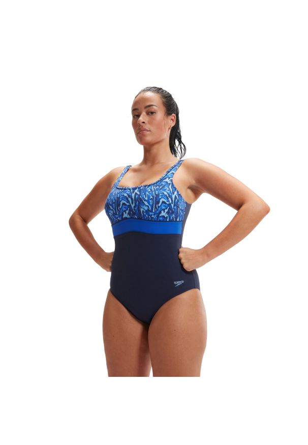 Strój kąpielowy jednoczęściowy damski Speedo Eclipse. Kolor: czarny, niebieski, wielokolorowy