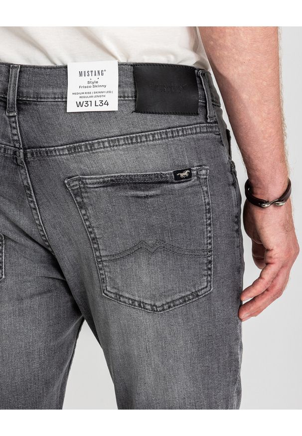 Męskie Spodnie Jeansowe Mustang Style Frisco Skinny Denim Black 1017118 4000 203