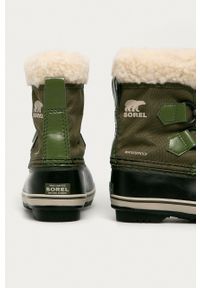 sorel - Sorel - Śniegowce dziecięce Childrens Yoot Pac. Nosek buta: okrągły. Kolor: zielony. Materiał: guma