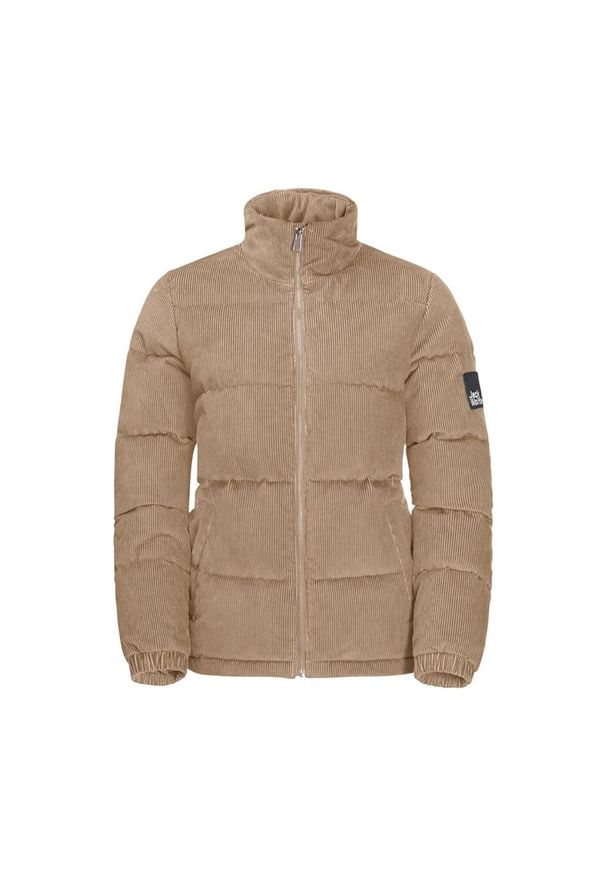 Kurtka zimowa damska Jack Wolfskin Nature Corduroy. Kolor: brązowy. Materiał: bawełna. Sezon: zima. Sport: turystyka piesza