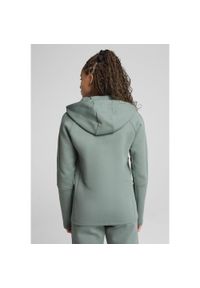 Puma - Damska rozpinana bluza z kapturem EVOSTRIPE PUMA Green Moon. Typ kołnierza: kaptur. Kolor: zielony