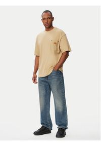 Hugo - HUGO T-Shirt Nevado 50564045 Beżowy Loose Fit. Kolor: beżowy. Materiał: bawełna #5