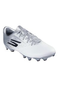 skechers - Buty piłkarskie męskie SKECHERS Razor 1.5 Academy FG. Kolor: biały. Sport: piłka nożna