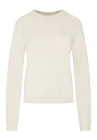 Patrizia Pepe Sweter 2K0363/KM36-W405 Écru Regular Fit. Materiał: wełna