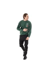 Givova Tuta Italia 100 męski dres Felpa S. Kolor: zielony. Materiał: dresówka. Sport: fitness