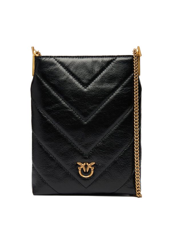 Pinko - PINKO Torebka Flat Satchel AI 25-26 PCPL 105352 A2W2 Czarny. Kolor: czarny. Materiał: skórzane