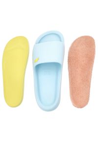 Hot Potatoes by Gioseppo - Niebieskie Klapki Damskie Hot Potatoes Z Wymienną Wkładką. Okazja: na co dzień. Nosek buta: otwarty. Kolor: niebieski. Styl: casual #4