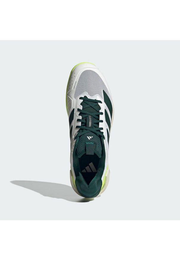 Adidas - Buty Adizero Ubersonic 5 Tennis. Zapięcie: zamek. Kolor: zielony, biały, wielokolorowy, żółty. Sport: tenis