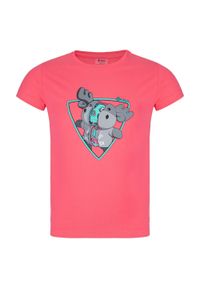Bawełniana koszulka dziewczęca Kilpi ALBION-JG. Kolor: różowy. Materiał: bawełna