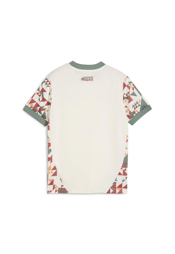 Puma - Młodzieżowa koszulka Palermo F.C. 24/25 PUMA Warm White Eucalyptus Green. Kolor: zielony, biały, wielokolorowy. Sport: piłka nożna