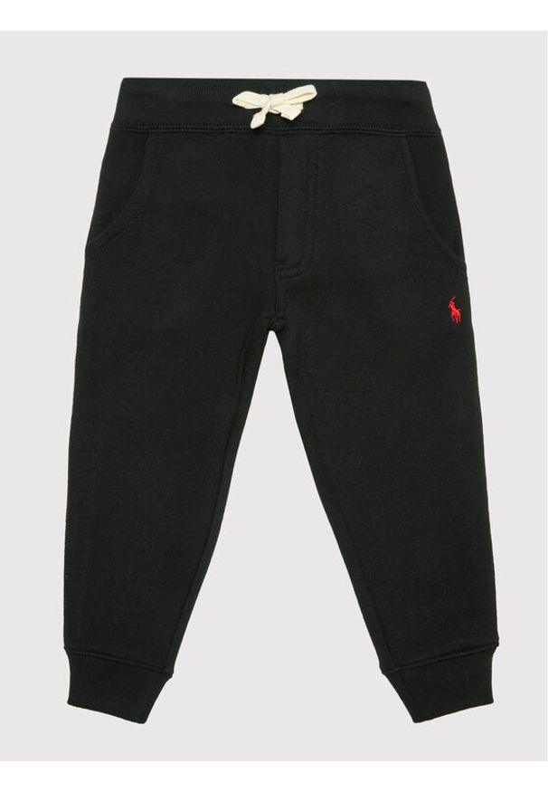 Polo Ralph Lauren Spodnie dresowe 321720897002 Czarny Regular Fit. Kolor: czarny. Materiał: bawełna