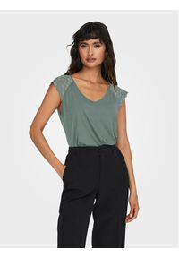 only - ONLY Bluzka Petra 15315803 Zielony Slim Fit. Kolor: zielony. Materiał: wiskoza