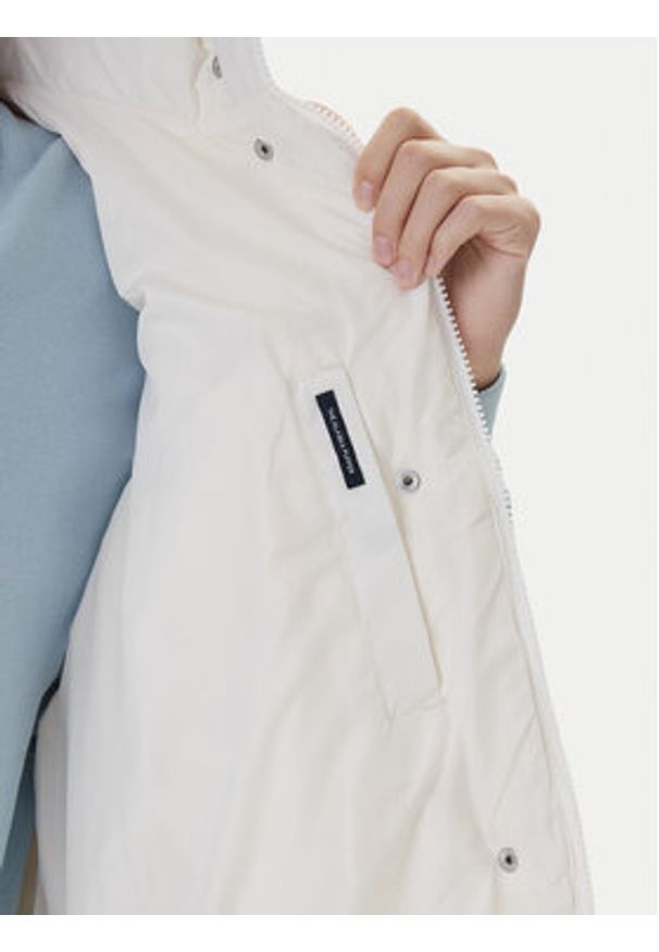 Tommy Jeans Bezrękawnik Tjw Alaska Grid Down Vest DW0DW21627 Écru Regular Fit. Materiał: syntetyk. Długość rękawa: bez rękawów