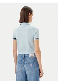 Guess Jeans Kardigan W5GR03 Z3HO2 Błękitny Regular Fit. Kolor: niebieski. Materiał: syntetyk #4