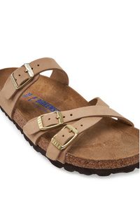 Birkenstock Klapki Franca Sfb 1022973 Beżowy. Kolor: beżowy. Materiał: skóra, nubuk