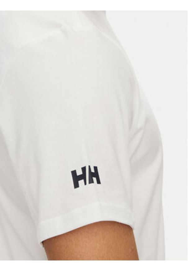 Helly Hansen T-Shirt Shoreline 54601 Biały Regular Fit. Kolor: biały. Materiał: bawełna