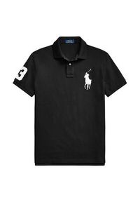Polo Ralph Lauren Polo 710688969001 Czarny Custom Slim Fit. Typ kołnierza: polo. Kolor: czarny. Materiał: bawełna #4