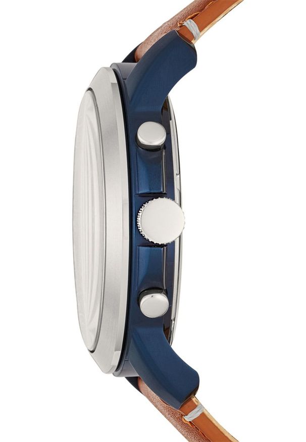 Fossil - Zegarek FS5151. Kolor: brązowy. Materiał: materiał, skóra