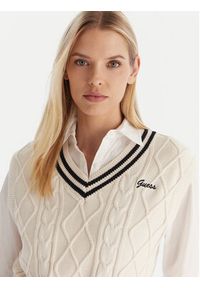 Guess Sweter V5GR00 Z3FB1 Biały Classic Fit. Kolor: biały. Materiał: bawełna #5