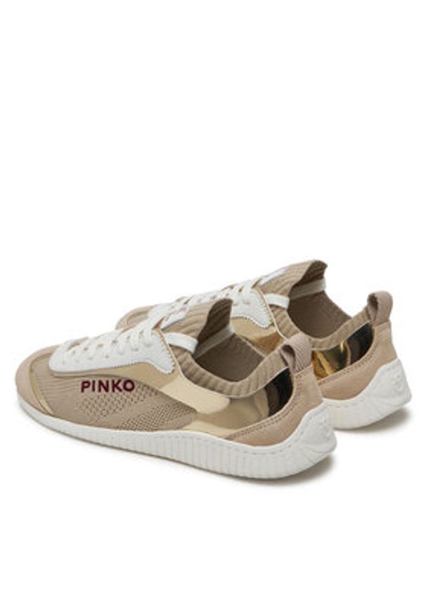 Pinko - PINKO Sneakersy Reby 03 SS0061 T026 Beżowy. Kolor: beżowy. Materiał: materiał