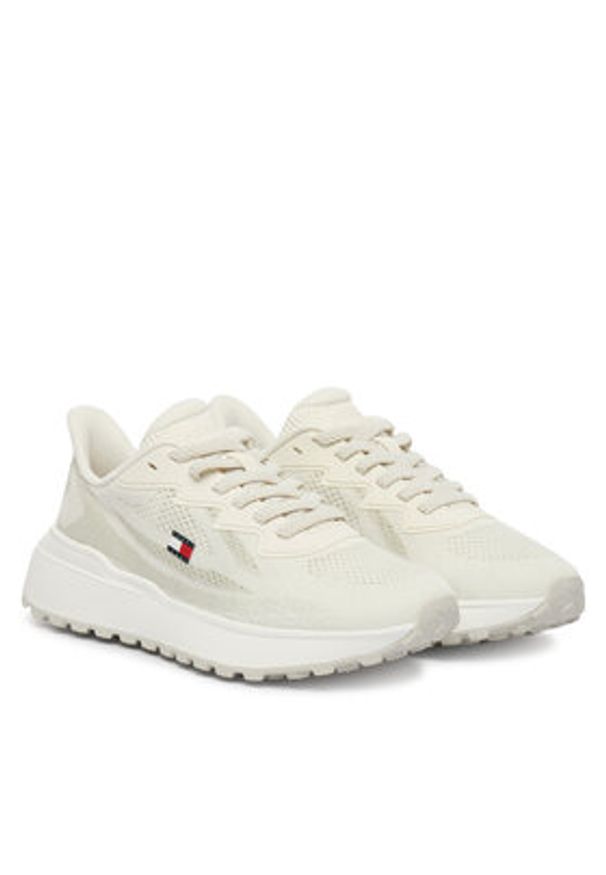 Tommy Jeans Sneakersy Tjw Sporty Knit Runner EN0EN02962 Biały. Kolor: biały. Materiał: materiał