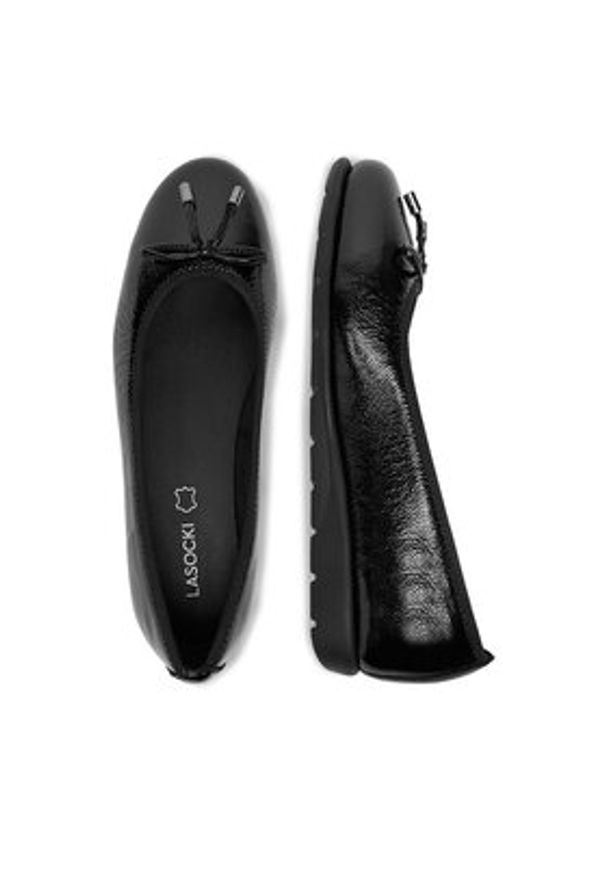Lasocki Baleriny CEO-WPS-PEAK-01 Czarny. Kolor: czarny. Materiał: skóra
