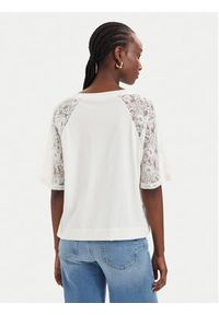 Liu Jo Sport T-Shirt TA6160 JS923 Kremowy Regular Fit. Kolor: kremowy. Materiał: bawełna. Styl: sportowy #5