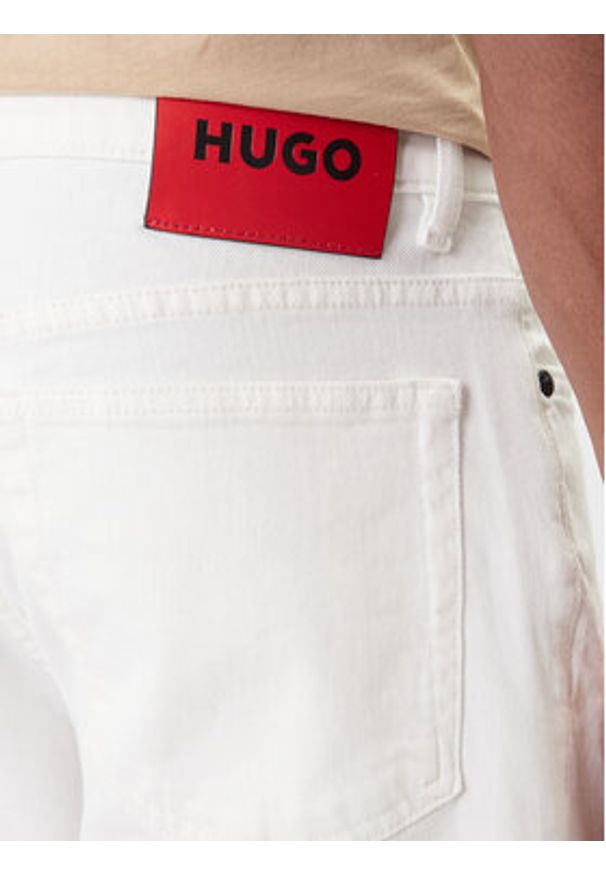 Hugo - HUGO Jeansy 50556632 Biały Regular Fit. Kolor: biały